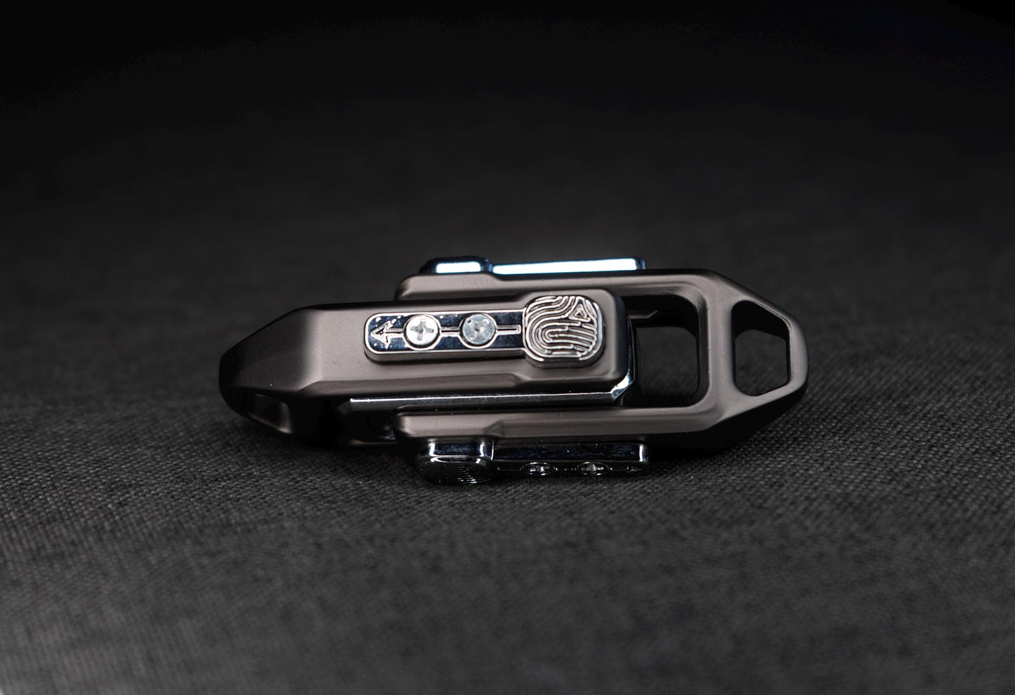 Magnetic EDC Fidget Slider – Titanium Gray and Pearl Chrome Stress Relief Toy | Click & Push for Relaxation |Pocket-Friendly Everyday Carry