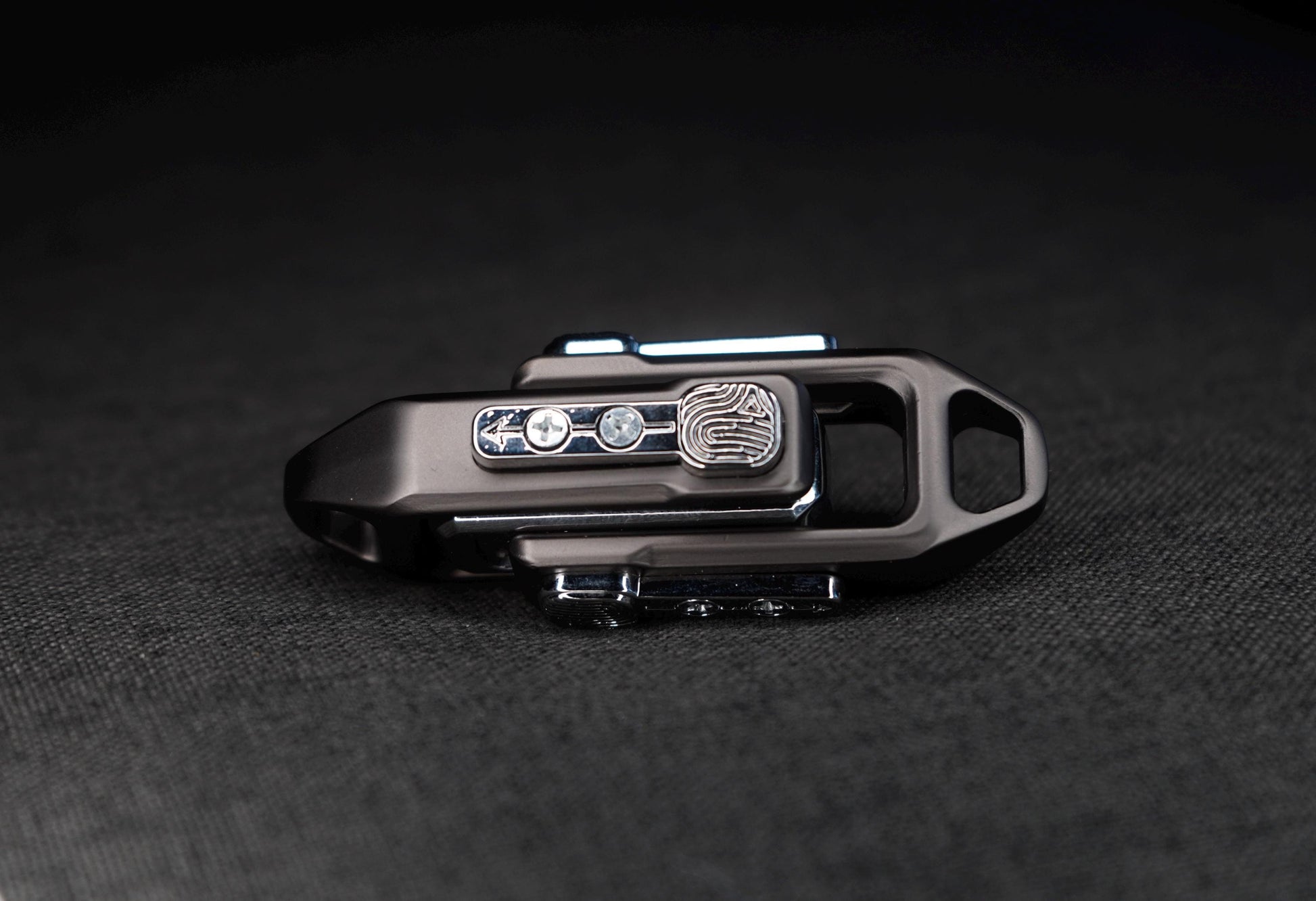 Magnetic EDC Fidget Slider – Titanium Gray and Pearl Chrome Stress Relief Toy | Click & Push for Relaxation |Pocket-Friendly Everyday Carry