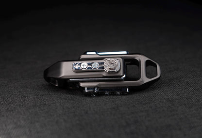 Magnetic EDC Fidget Slider – Titanium Gray and Pearl Chrome Stress Relief Toy | Click & Push for Relaxation |Pocket-Friendly Everyday Carry