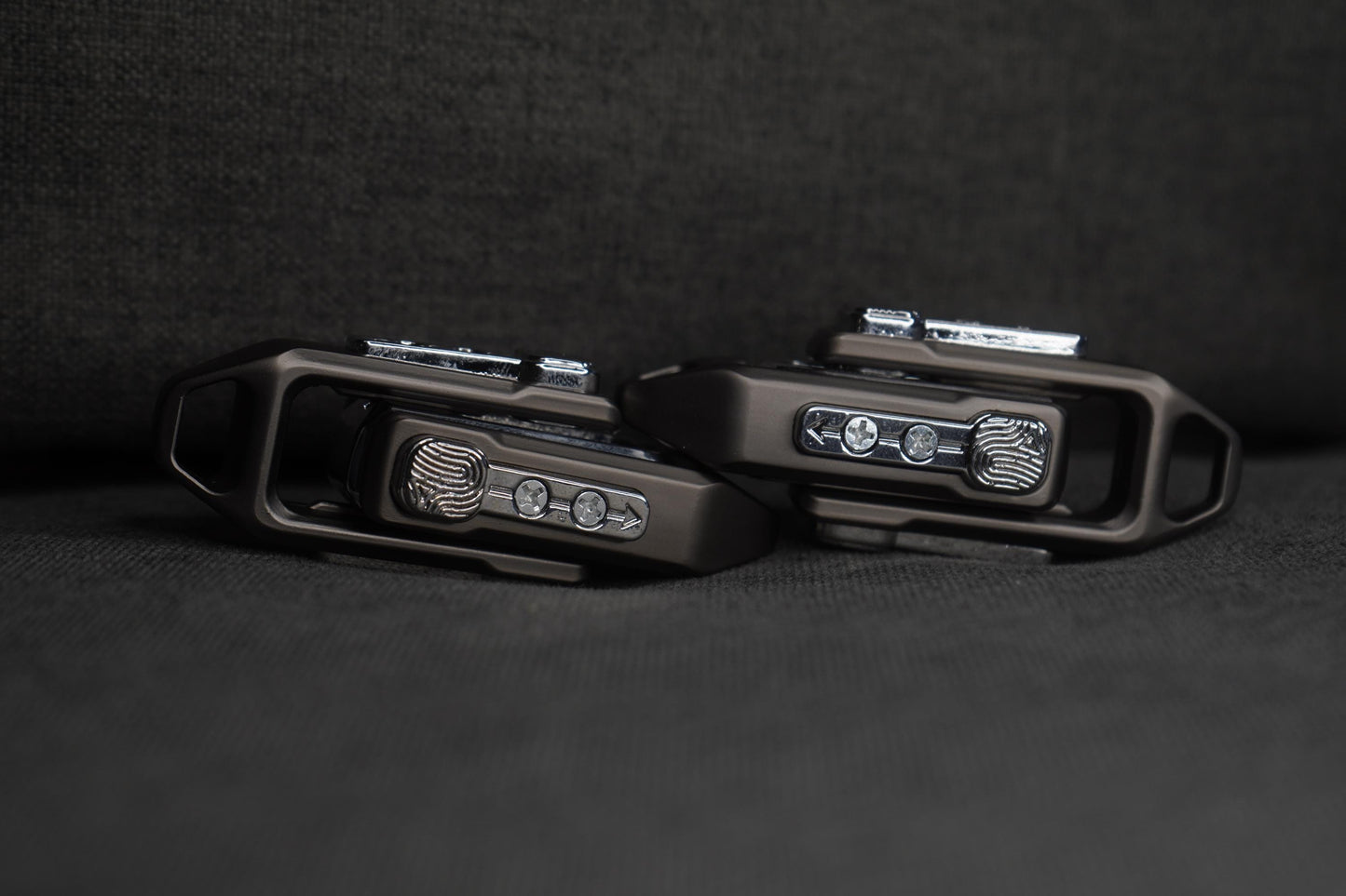 Magnetic EDC Fidget Slider – Titanium Gray and Pearl Chrome Stress Relief Toy | Click & Push for Relaxation |Pocket-Friendly Everyday Carry