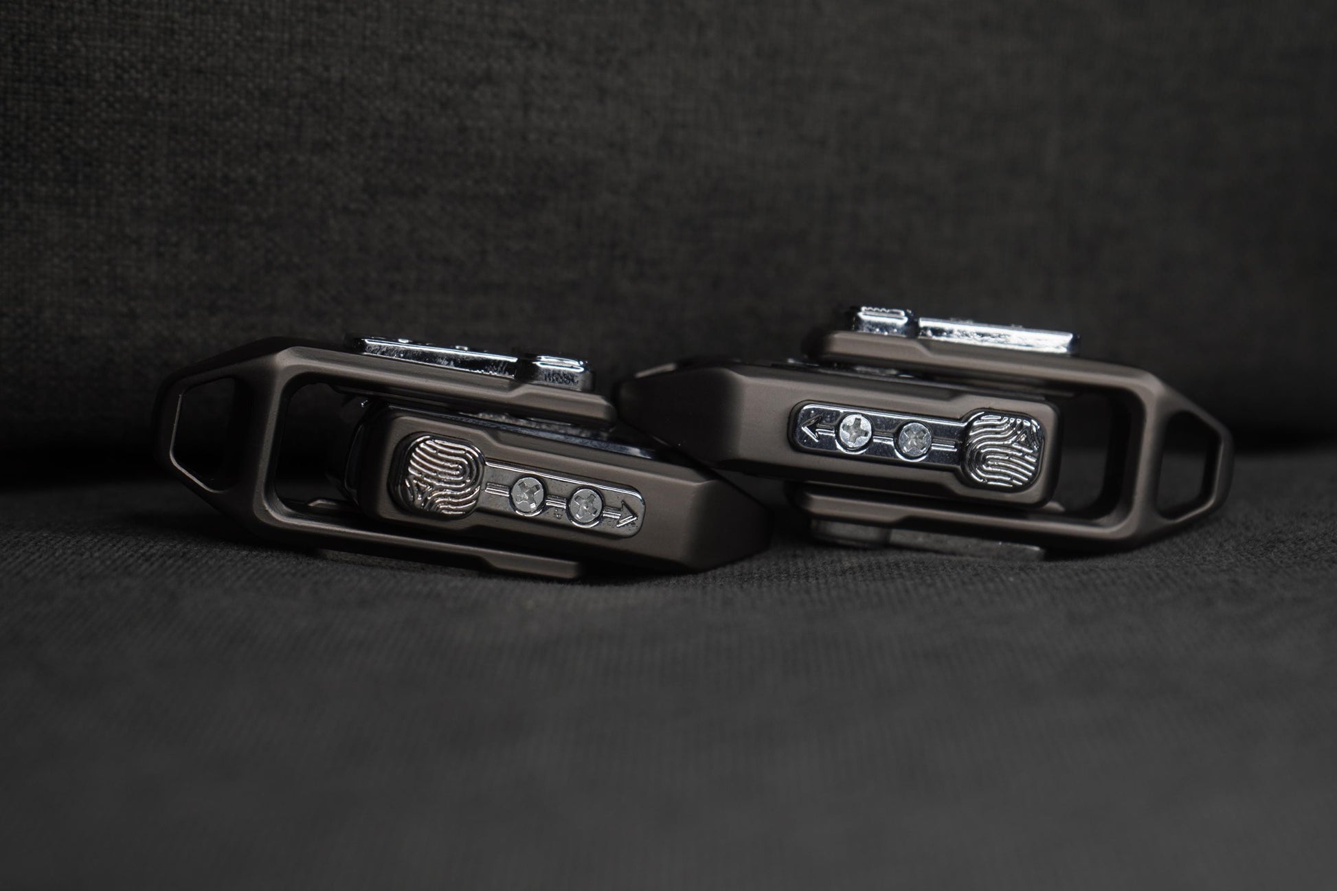Magnetic EDC Fidget Slider – Titanium Gray and Pearl Chrome Stress Relief Toy | Click & Push for Relaxation |Pocket-Friendly Everyday Carry