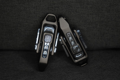 Magnetic EDC Fidget Slider – Titanium Gray and Pearl Chrome Stress Relief Toy | Click & Push for Relaxation |Pocket-Friendly Everyday Carry
