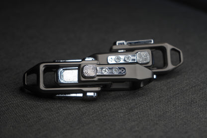 Magnetic EDC Fidget Slider – Titanium Gray and Pearl Chrome Stress Relief Toy | Click & Push for Relaxation |Pocket-Friendly Everyday Carry